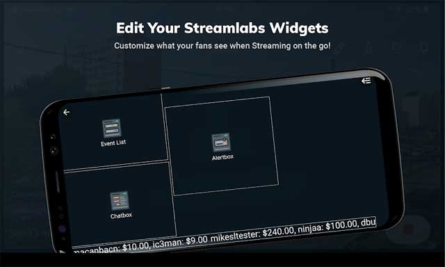 Tùy chỉnh các stream của bạn bằng cách sử dụng các widget, bộ lọc và hiệu ứng camera