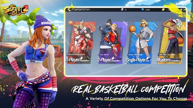 Tham gia các cuộc đấu bóng rổ đầy cạnh tranh trong game Streetball2: On Fire