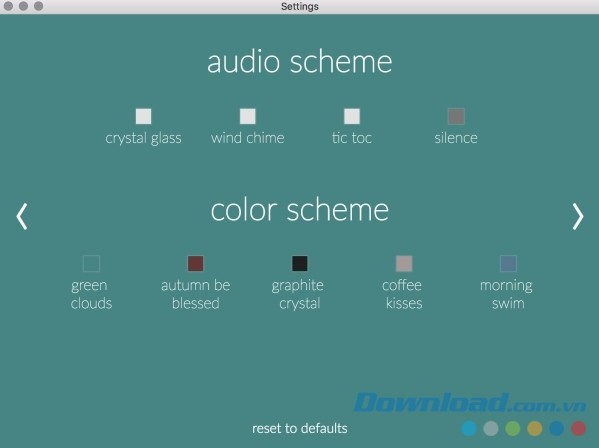 Bảng màu phong phú của Stretchly cho Mac
