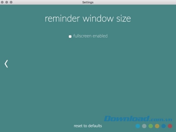 Chỉnh kích thước cửa sổ hoạt động của Stretchly cho Mac
