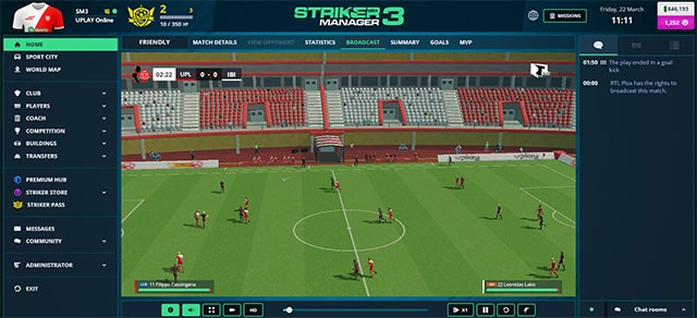 Striker Manager 3 là game quản lý bóng đá thế hệ mới với các phiên bản cho PC, iOS và Android