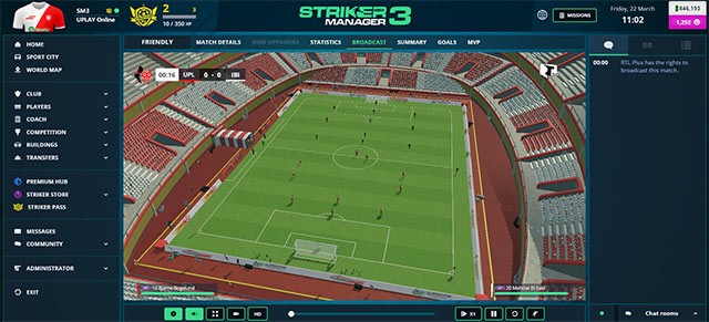 Chiêm ngưỡng đội tuyển thi đấu trong các trận đấu 3D thời gian thực