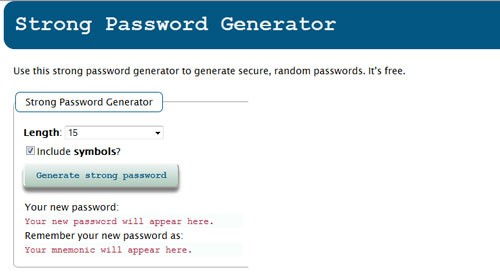 Strong Password Generator