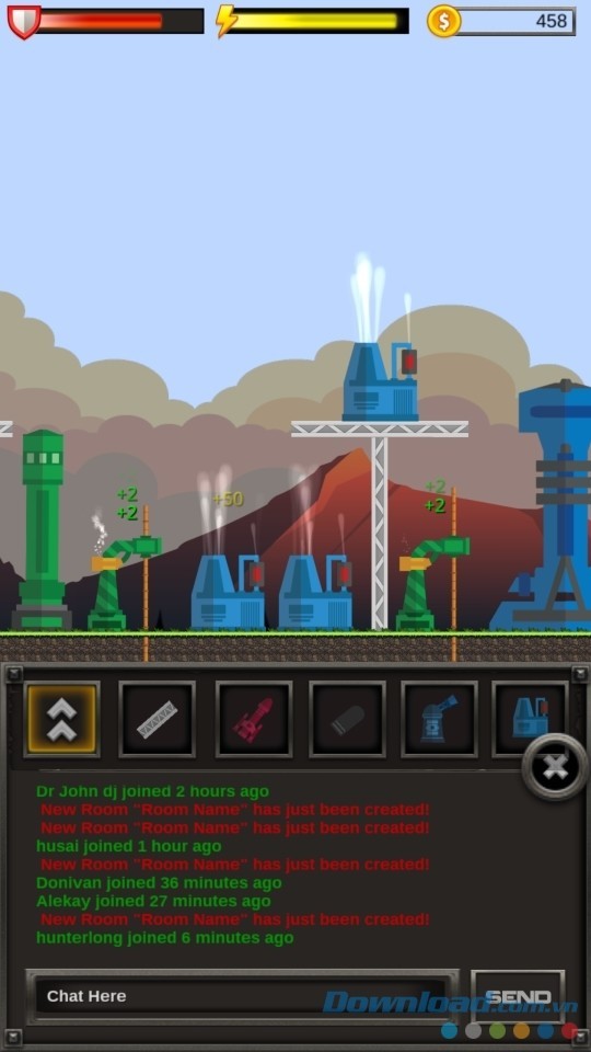 Thi đấu với những người chơi khác trong game chiến thuật miễn phí Stronghold2D cho máy tính