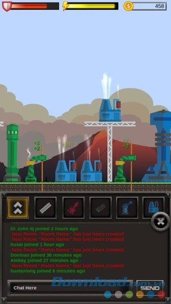 Chiến đấu và trò chuyện trực tuyến với nhiều người chơi khác