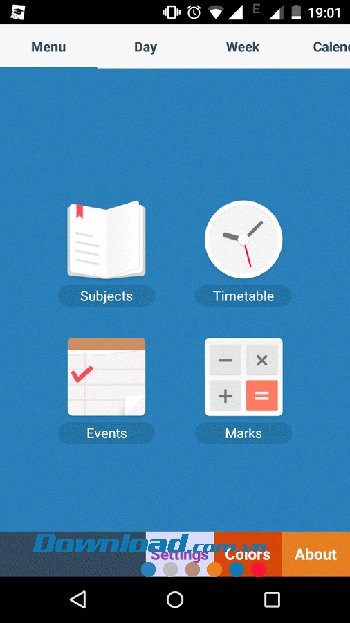 Giao diện ứng dụng Student Agenda