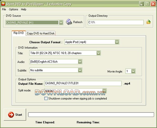 Stunt DVD to iPod Ripper