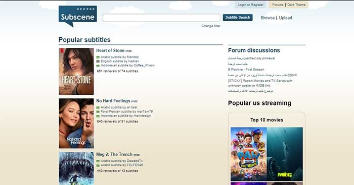 Subscene.com là một trong số những trang web hàng đầu về chia sẻ phụ đề phim