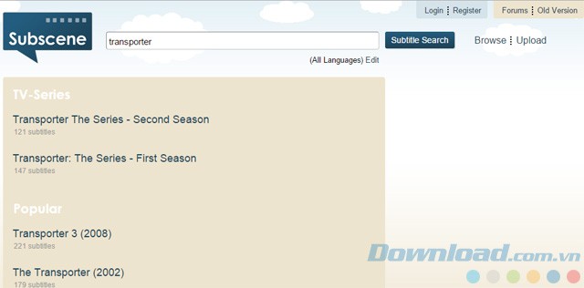 Kết quả tìm kiếm