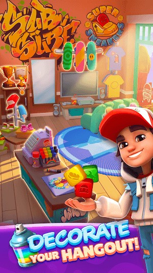 Subway Surfers cho bạn trang trí ngôi nhà của mình
