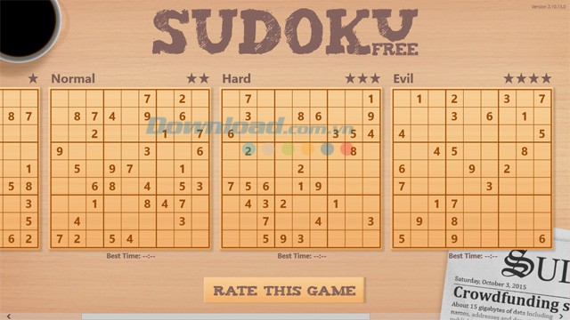 Các chế độ chơi của Sudoku Free