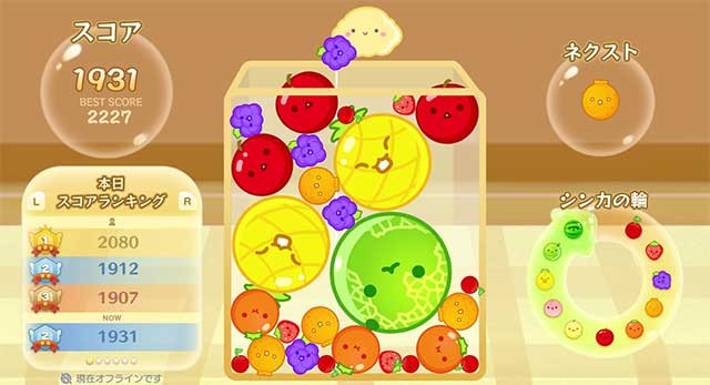 Vị trí của trái cây sẽ phụ thuộc vào vị trí bạn nhấp trên màn hình