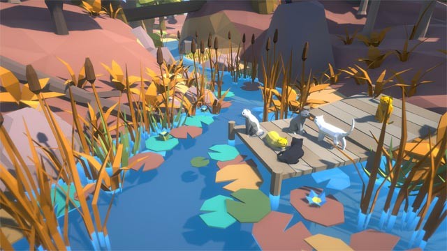 Game Summer Paws sở hữu đồ họa Low-Poly độc đáo, sinh động
