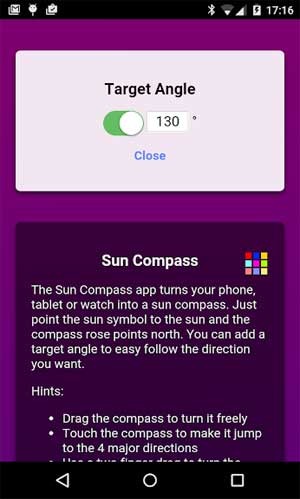 Sun Compass sẽ biến thiết bị của bạn thành la bàn ảo
