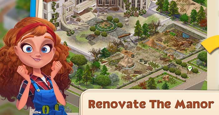 Chơi game Merge Manor Sunny House và cải tạo dinh thự của bạn