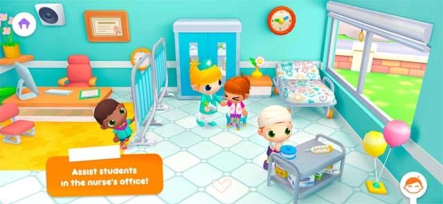 Giúp đỡ học sinh trong phòng y tế