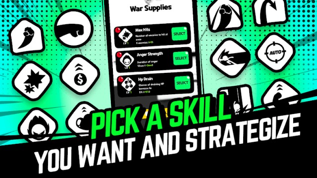 Chọn kỹ năng bạn muốn và lập chiến lược chiến đấu