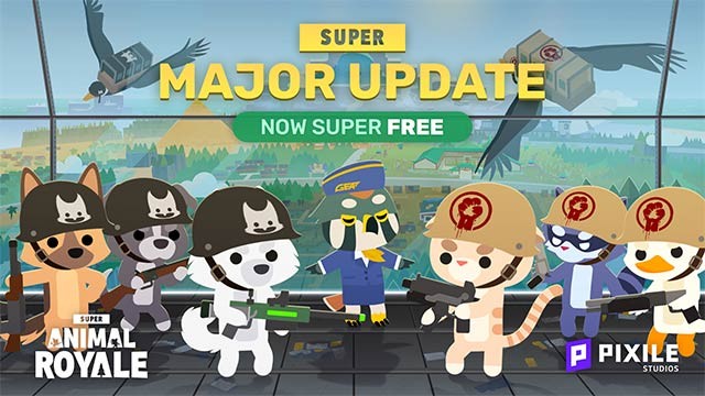 Super Animal Royale thay thế chế độ chơi tổ đội 32v32, nâng cấp cửa hàng, menu, gameplay...