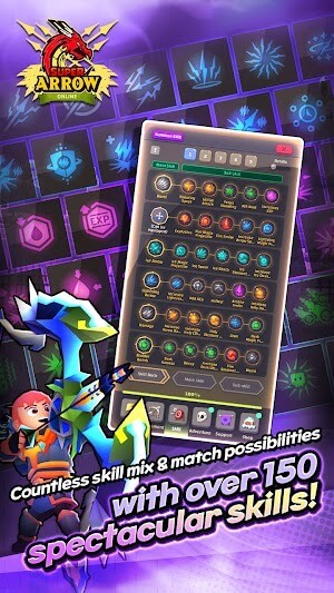 Super Arrow Online có tới 150 kỹ năng cho bạn kết hợp
