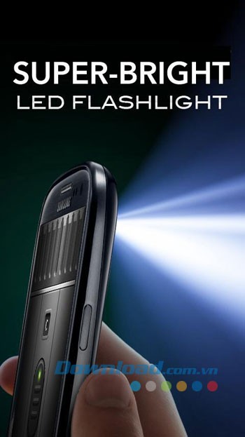 Giao diện của ứng dụng Super Bright LED Flashlight