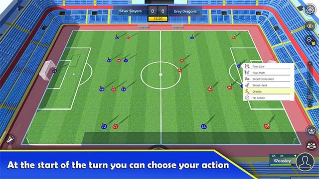 Game bóng đá Super Club Soccer sở hữu lối chơi chiến thuật theo lượt độc lạ