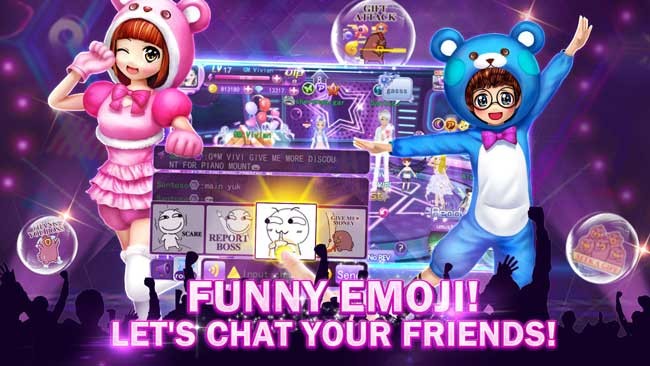 Super Dancer cho iOS hỗ trợ emoji khi chat