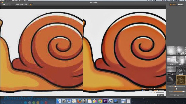 Giao diện ứng dụng Super Denoising cho Mac