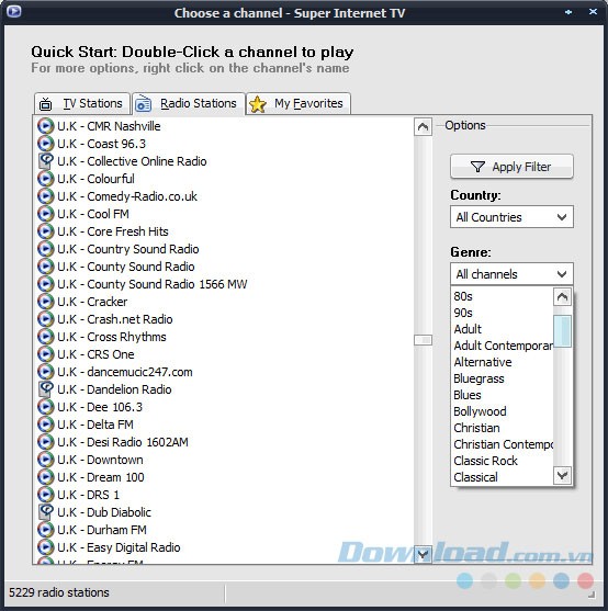 Danh sách kênh radio online