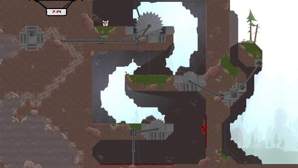 Một thử thách trong Super Meat Boy