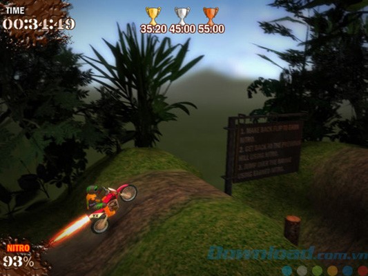 Thử thách trong game Super Motocross Deluxe