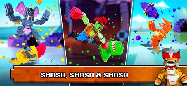 Đập, đấm, đá để hạ gục đối thủ trong game đối kháng Super Pixel Heroes