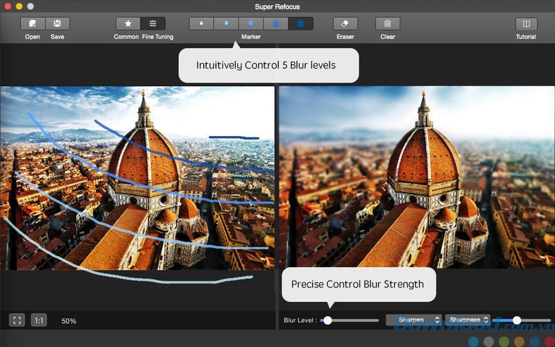 Kiểm soát mức độ nét
