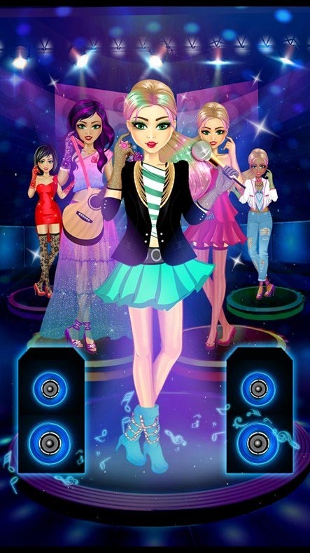 Game thời trang bạn gái Super Rockstar Stylist Girl Makeover & Makeup Game