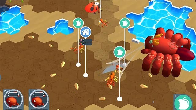 Chiến đấu để tranh giành tài nguyên, học hỏi kỹ năng mới và trở thành loài mạnh nhất trong Super Colony game