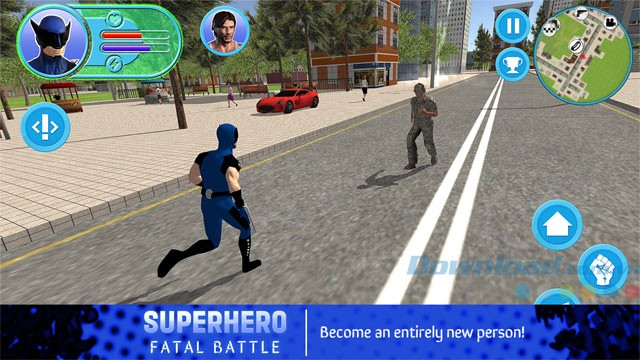 Giao diện game Superhero Fatal Battle