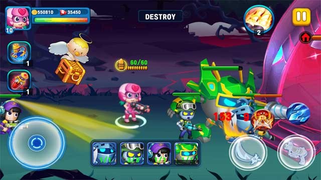 Game Super Hero Junior cho Android sở hữu hệ thống đồ họa đầy màu sắc và hiệu ứng chiến đấu ấn tượng