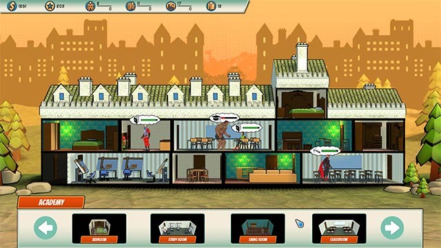 Xây dựng học viện siêu anh hùng của riêng bạn trong game Superheroes Academy