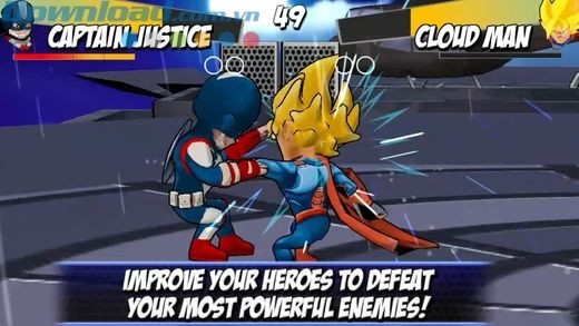 Cải thiện sức mạnh các anh hùng để có thể đánh bại những kẻ thù mạnh nhất