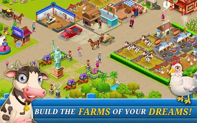 Supermarket City là game quản lý nông trại và siêu thị ngộ nghĩnh