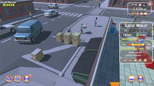 Supermarket Maker PC mô phỏng quá trình kinh doanh siêu thị từ A-Z