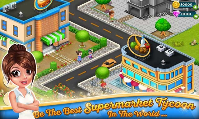 Xây dựng đế chế siêu thị tuyệt vời nhất thế giới trong Supermarket Tycoon
