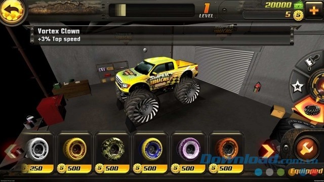 Thỏa sức tùy chỉnh chiếc xe trong game đua xe miễn phí SuperTrucks Offroad cho máy tính