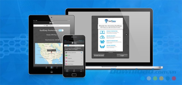 Bảo vệ quyền riêng tư trực tuyến bằng ứng dụng mạng riêng ảo SurfEasy VPN cho máy tính