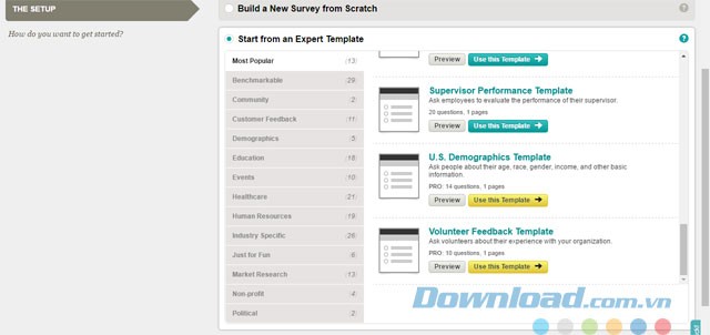 Kho mẫu của ứng dụng