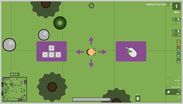 Surviv.io là game bắn súng sinh tồn vui nhộn góc nhìn từ trên xuống