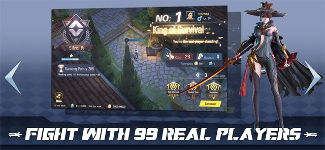 Đối đầu với 99 người chơi khác trong một đấu trường sinh tử