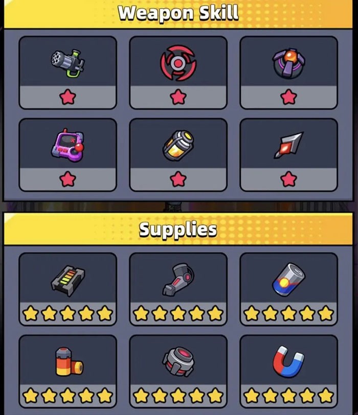 Tiến hóa vũ khí trong Survivor.io yêu cầu vật phẩm tương ứng