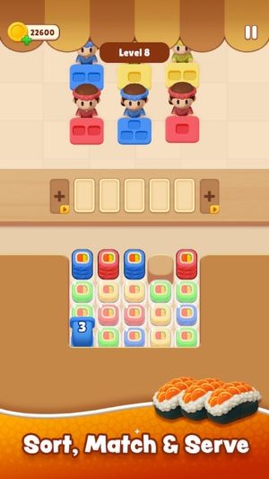 Lối chơi sắp xếp sushi đơn giản nhưng gây nghiện