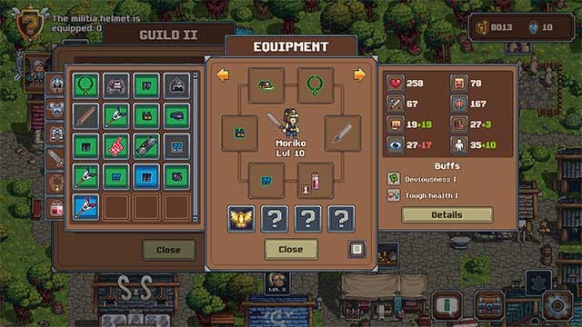 Trang bị cho nhân vật và nâng cấp liên tục