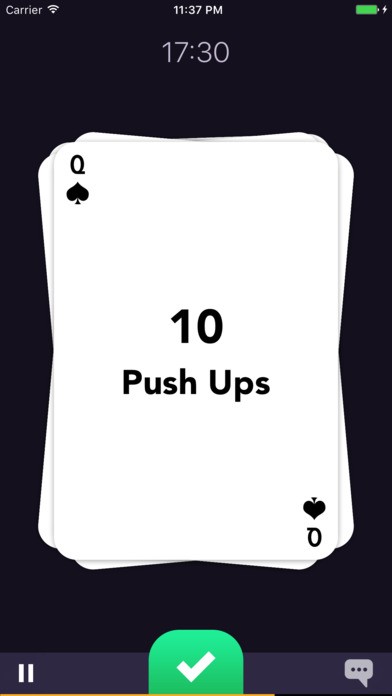 Nội dung 1 thẻ tập của Sweat Deck cho iOS